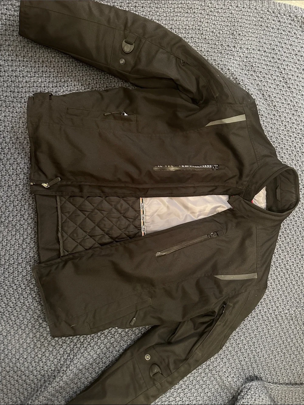 Men's Black Lightweight Quilted-Liner Shirt Jacket